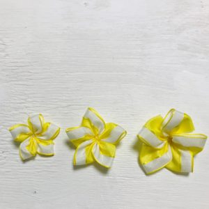 リボンで作るプルメリア 花の作り方 How To Make ブライダルリボンレイのオーダー Pualipine リボンの花